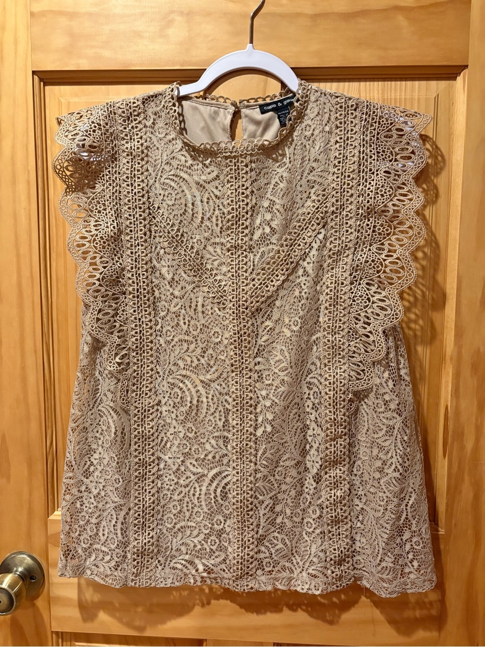 Cable & Gauge Romantic Victorian Lace Blouse women’s XL NWOT